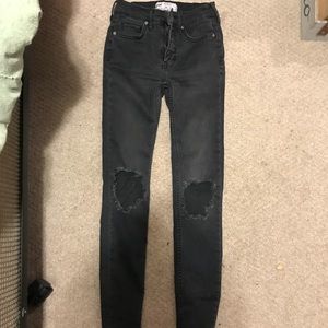 Free people blacked ripped jeans